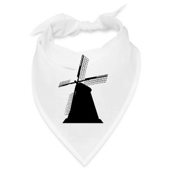 windmill windmuehle wind turbine windrad25 - Bandana - Weiß - Vorne