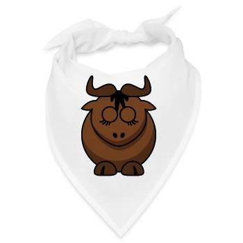 Braunbock Gesichtsdesign - Bandana - Weiß - Vorne