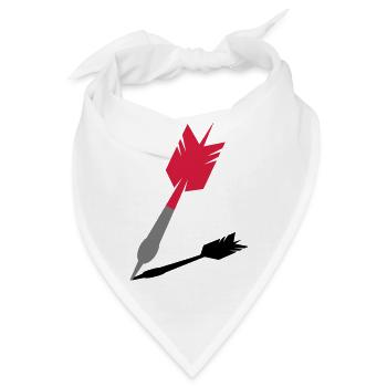 Dartpfeil mit Schatten - Bandana - Weiß - Vorne