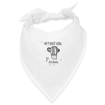 Attention Kaktus - Bandana - Weiß - Vorne