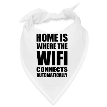 Wifi nach Hause schwarz - Bandana - Weiß - Vorne