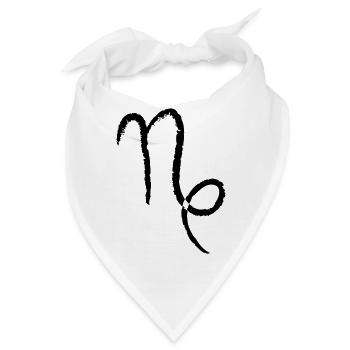 Sternzeichen Steinbock - Capricorn - Bandana - Weiß - Vorne