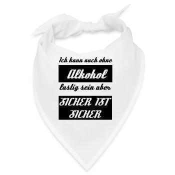 alkohol - Bandana - Weiß - Vorne