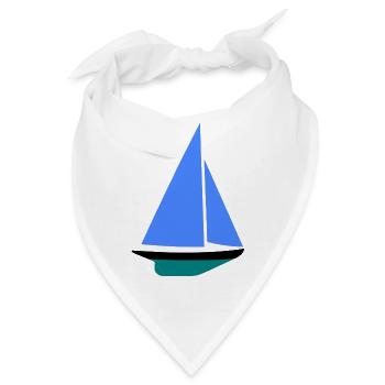 Segelboot - Bandana - Weiß - Vorne