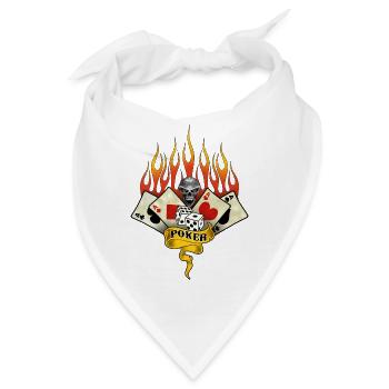 poker team design 2 - Bandana - Weiß - Vorne