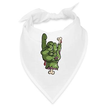 Heavy Metal Zombie Pommesgabel :) - Bandana - Weiß - Vorne