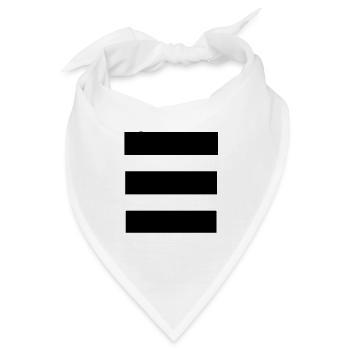 Drei horizontale Streifen - Bandana - Weiß - Vorne