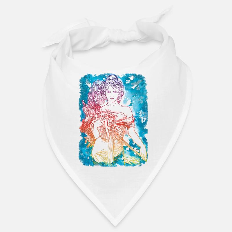 Alfons Mucha - Bandana - Weiß