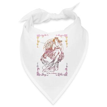 Alfons Mucha - Bandana - Weiß - Vorne