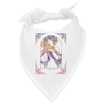 Alfons Mucha - Bandana - Weiß - Vorne