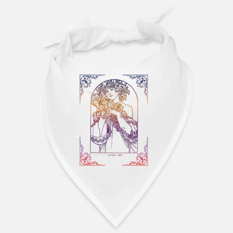 Alfons Mucha - Bandana - Weiß