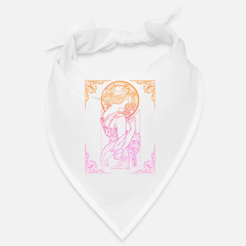 Alfons Mucha - Bandana - Weiß