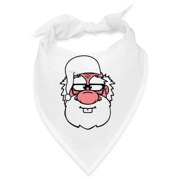gesicht kopf opa alt grossvater schlafanzug mantel - Bandana - Weiß - Vorne