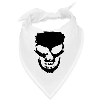 angry skull - Bandana - Weiß - Vorne