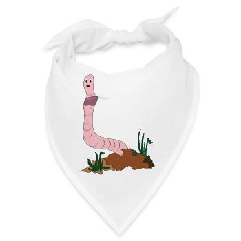 Regenwurm - Bandana - Weiß - Vorne