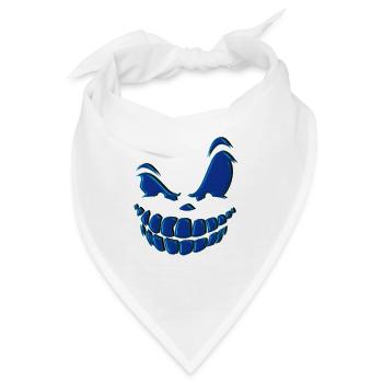 Lächeln Lachen Fieses Grinsen Halloween Kostüm - Bandana - Weiß - Vorne