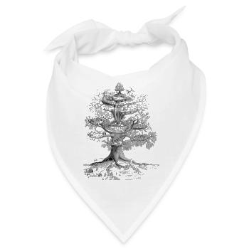 Yggdrasil, der Weltenbaum - Bandana - Weiß - Vorne