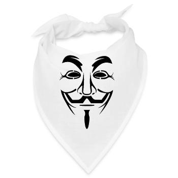 Anonymous Maske - Bandana - Weiß - Vorne