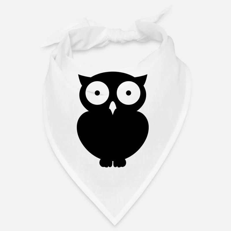 Eule Owl - Bandana - Weiß