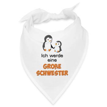 Ich werde eine große Schwester - Bandana - Weiß - Vorne