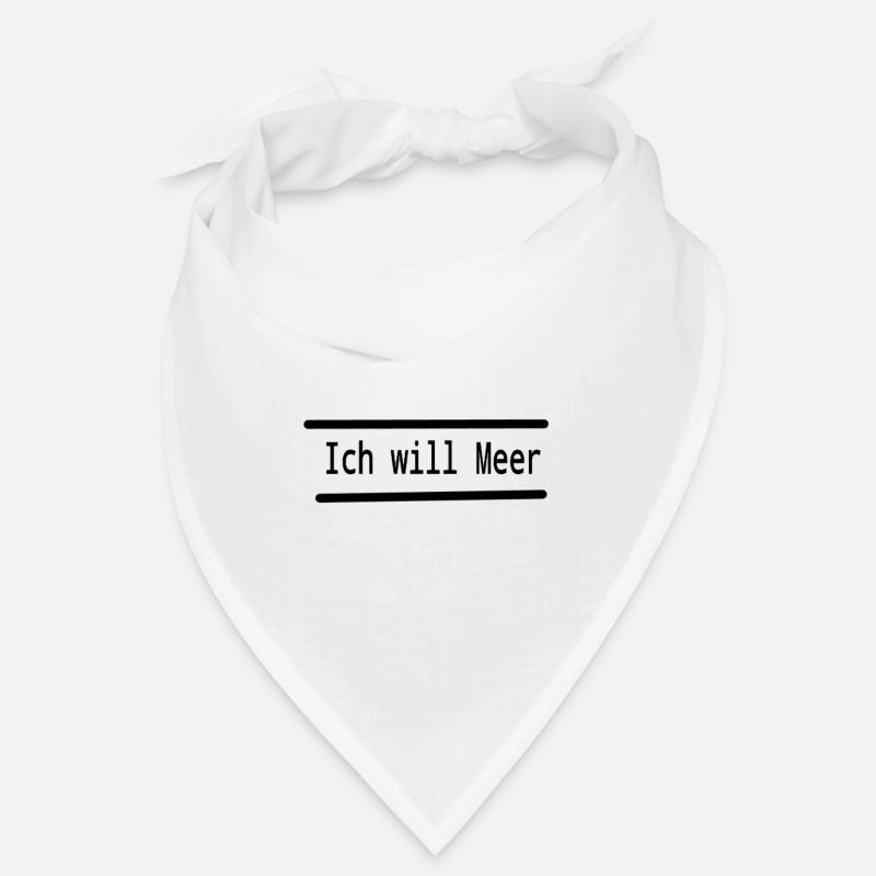 Ich will Meer - Bandana - Weiß