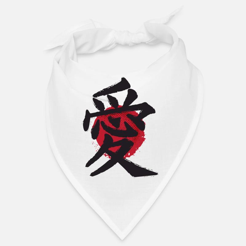 Ai amour idéogramme japonais effet vintage Bandana