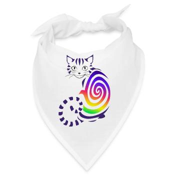 Grinsekatze - Bandana - Weiß - Vorne