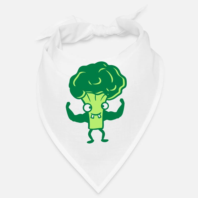 broccoli bodybuilder strong muscles healthy vitamins Bandana