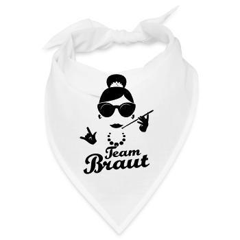 Hochzeit Crew Shirts Team Braut - Bandana - Weiß - Vorne