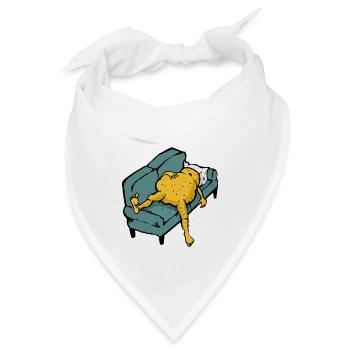 Sofa Kartoffel eingeschlafen - Bandana - Weiß - Vorne
