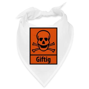 Giftig - Bandana - Weiß - Vorne
