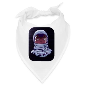 Catstronaut Top für Katzenliebhaber OOTD - Bandana - Weiß - Vorne