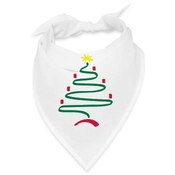 Tannenbaum Weihnachten - Bandana - Weiß - Vorne