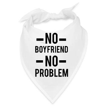 No Boyfriend - Bandana - Weiß - Vorne