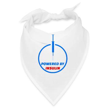Diabetes Insulin Spruch - Bandana - Weiß - Vorne