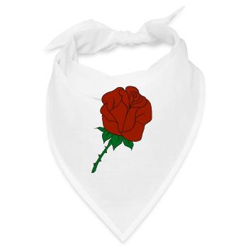 Rose - Bandana - Weiß - Vorne