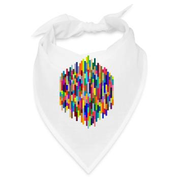Bunte Balken - Bandana - Weiß - Vorne