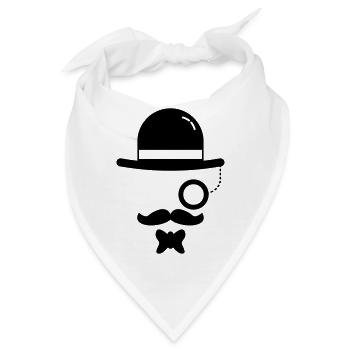 Hipster Vintage - Bandana - Weiß - Vorne