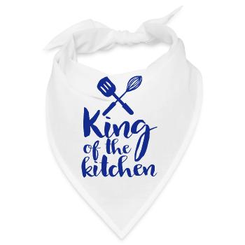 king of the kitchen - Bandana - Weiß - Vorne