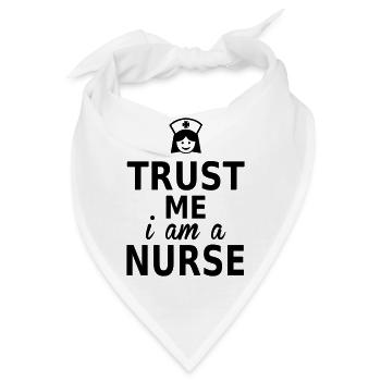 trust me i am a nurse - Bandana - Weiß - Vorne