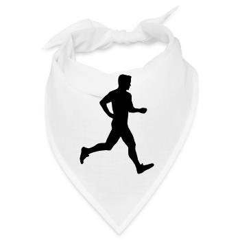 Läufer, Laufen - Bandana - Weiß - Vorne