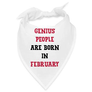 Geburtstag / Februar / Partei / Geschenk - Bandana - Weiß - Vorne