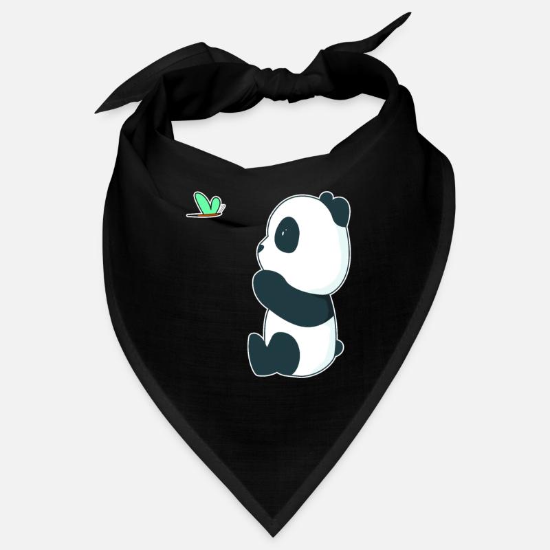 Doux bébé panda avec un papillon Bandana