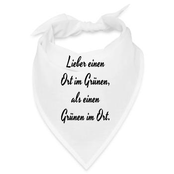 Spruch Die Grünen - Bandana - Weiß - Vorne