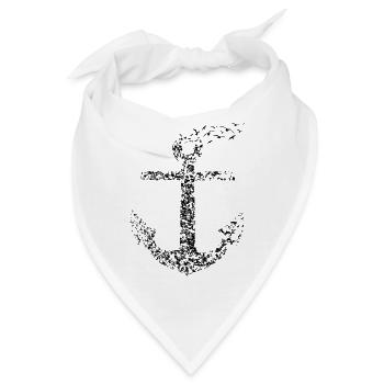 Möwe Anker Küste Geschenkidee Seefahrt - Bandana - Weiß - Vorne