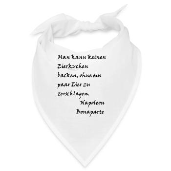 Napoleon Bonaparte - Eierkuchen - Bandana - Weiß - Vorne