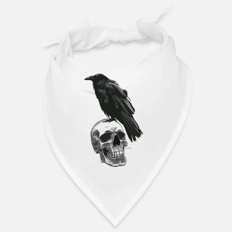 Krähenschädel - Bandana - Weiß