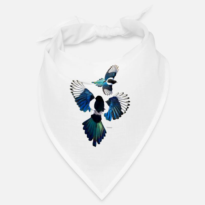 Elstern - Bandana - Weiß