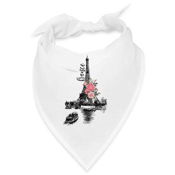 Frankreich - Bandana - Weiß - Vorne