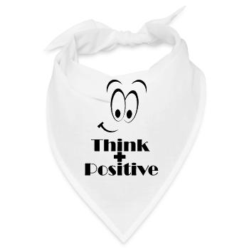 Positiv denken - Positiv denken mit einem Lächeln - Bandana - Weiß - Vorne